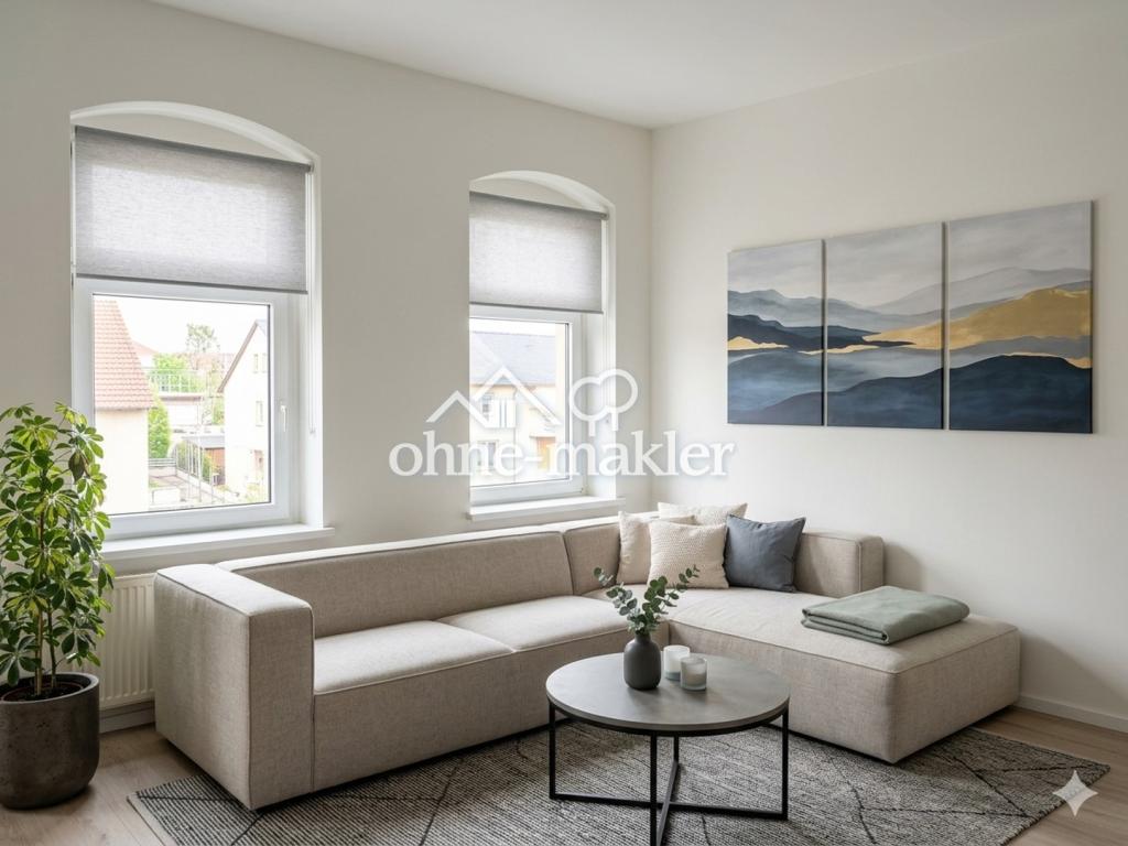 4 Raum-Wohnung, Küche+Bad mit Fenster, toller Grundriss, Gartenanteil, Einbauküche, Garage optional - Photo 1