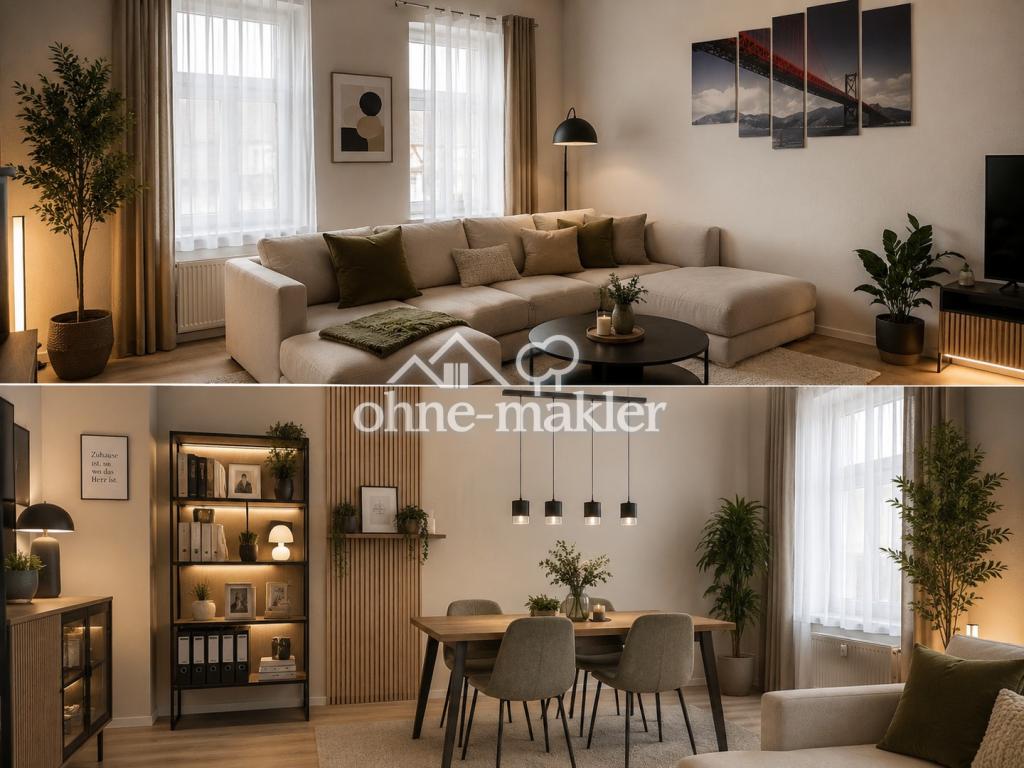 4 Raum-Wohnung, Küche+Bad mit Fenster, toller Grundriss, Gartenanteil, Einbauküche, Garage optional - Photo 2