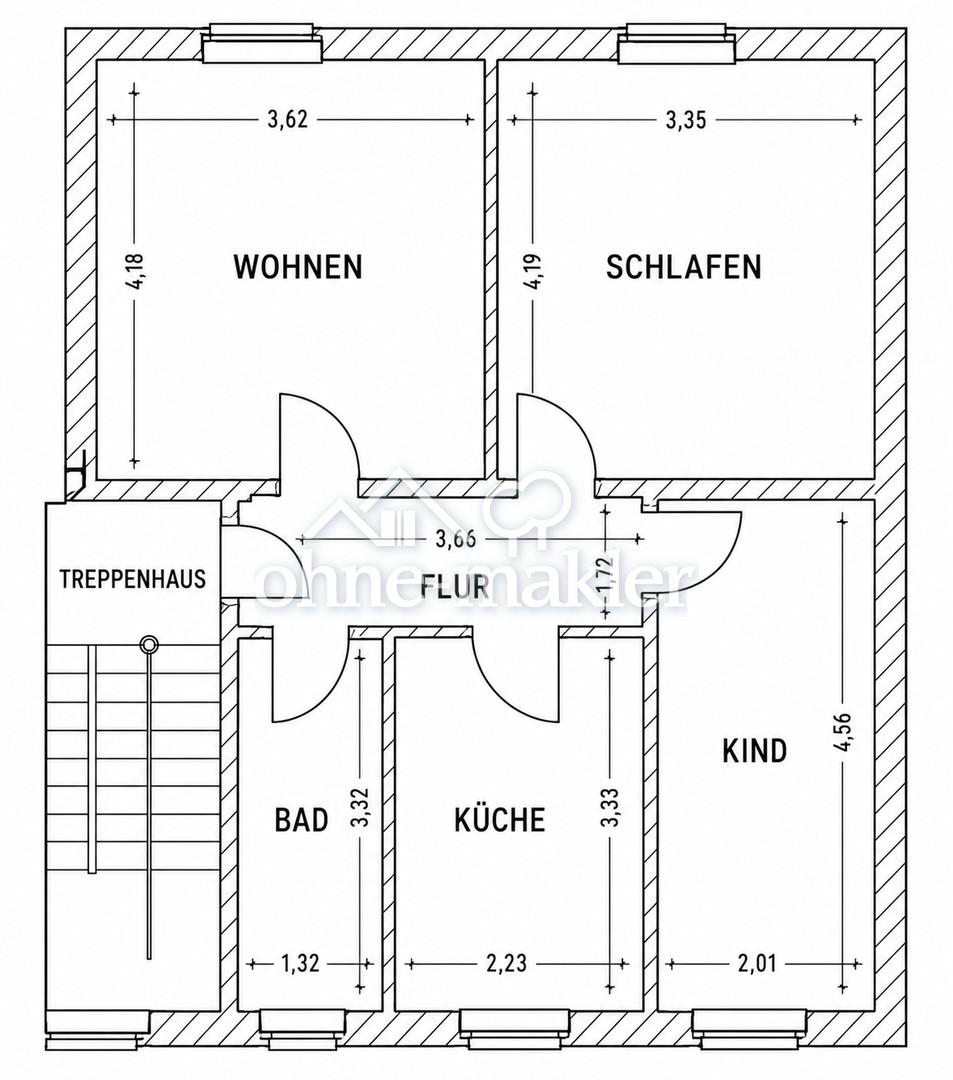 3-Zimmer-Wohnung in Braunschweig – Für Selbst-Renovierer - Foto 4