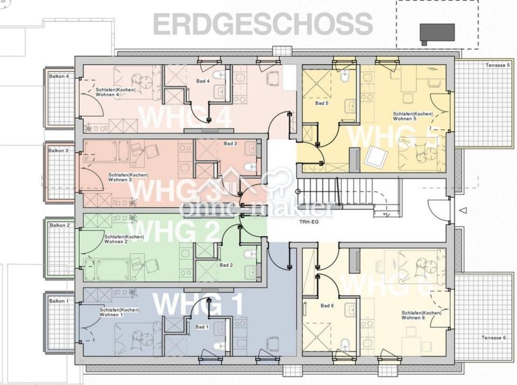 Erstbezug: Moderne 1-Zimmer-Apartments in hochwertigem Neubau mit Einbauküche - Photo 2
