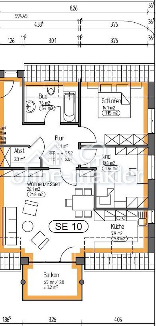 Helle 3-Zimmer-Wohnung Ulm-Lehr - Photo 4