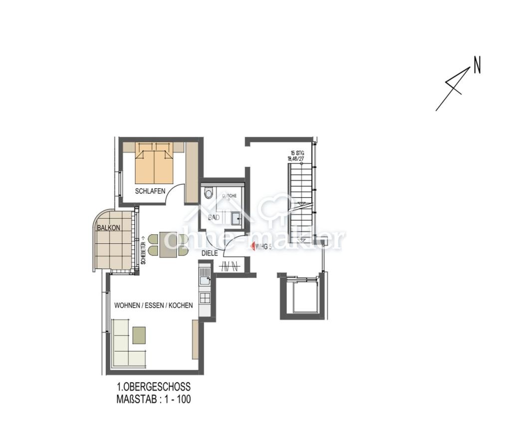 Neubau-Erstbezug | 2-Zi.-Wohnung mit Balkon in zentraler Bestlage von Gerlingen - Foto 5