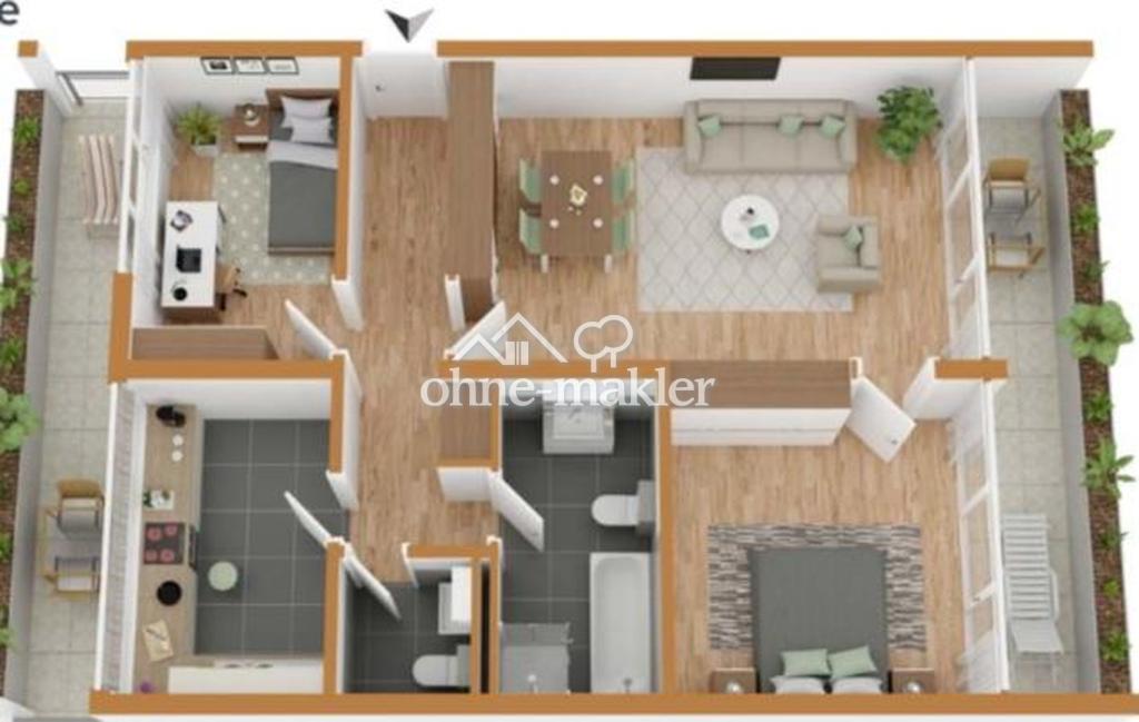 Modernisierte 3 Zimmerwohnung mit Balkon und EBK in Marktheidenfeld - Foto 4