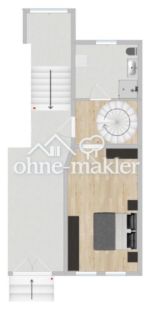 *NEU*– frisch sanierte 2- Raum Maisonette- Wohnung in bester Lage zu vermieten - Photo 1