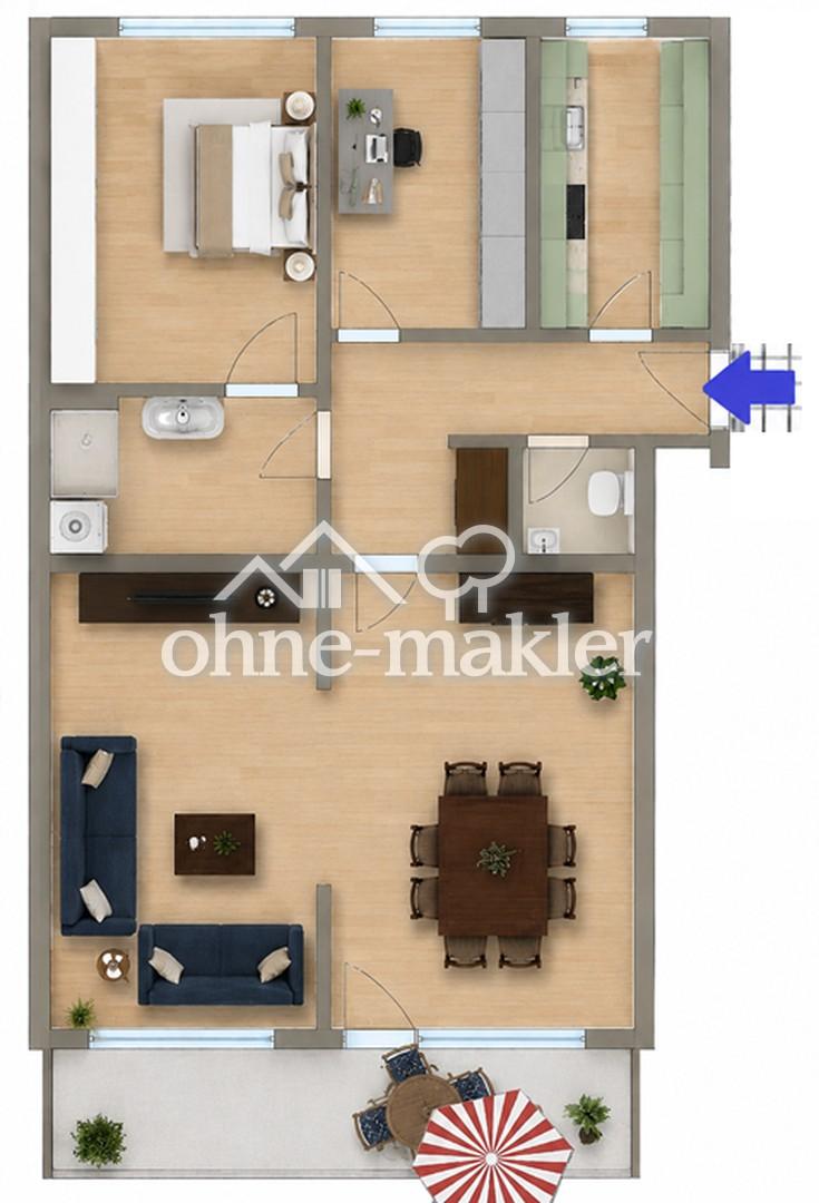 Exklusive 3-4 Zimmerwohnung mit kuratiertem Interieur und echten Antiquitäten - Photo 2
