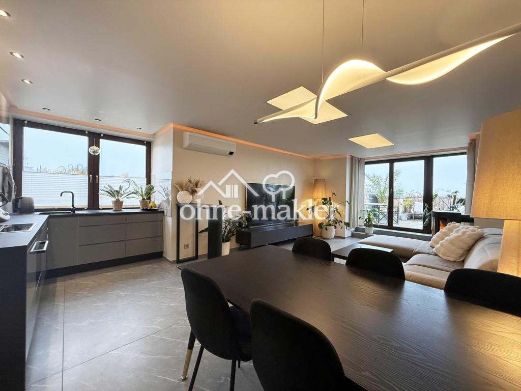 Traumhafte Maisonette-Penthouse-Wohnung mit 2 großen Dachterrassen und Blick über die Stadt - Foto 2
