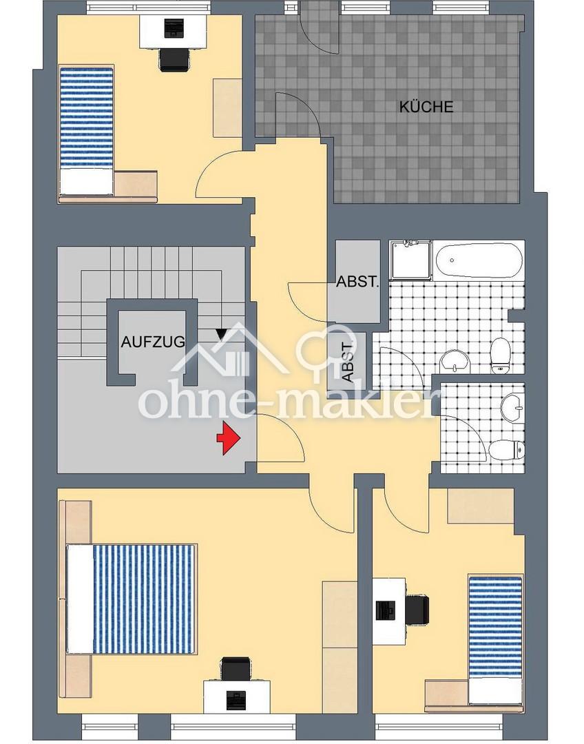 Wohnung 2.OG., Aufzug, wenige Schritte vom ICE Bahnhof - Foto 2