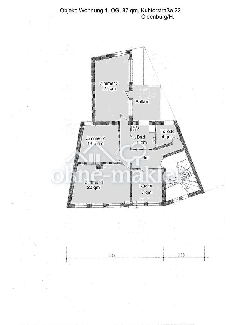 charmante Wohnung Innenstadtlage / Fußgängerzone - Foto 3