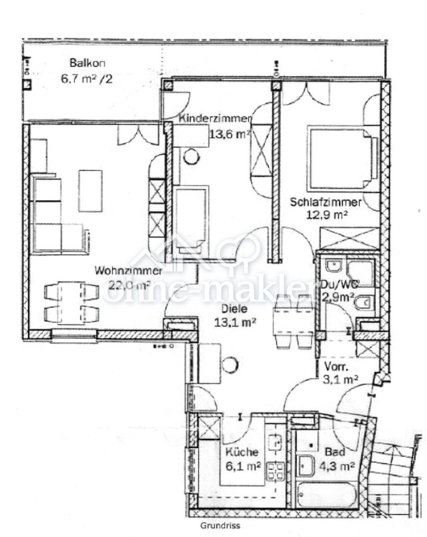 Charmante 3,5 Zimmer Wohnung mit Balkon und perfekter Anbindung - Foto 3