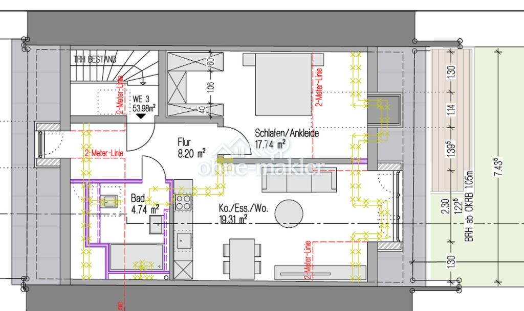 Erstbezug helle DG-Wohnung, Garten, EBK nach Totalsanierung - Foto 1