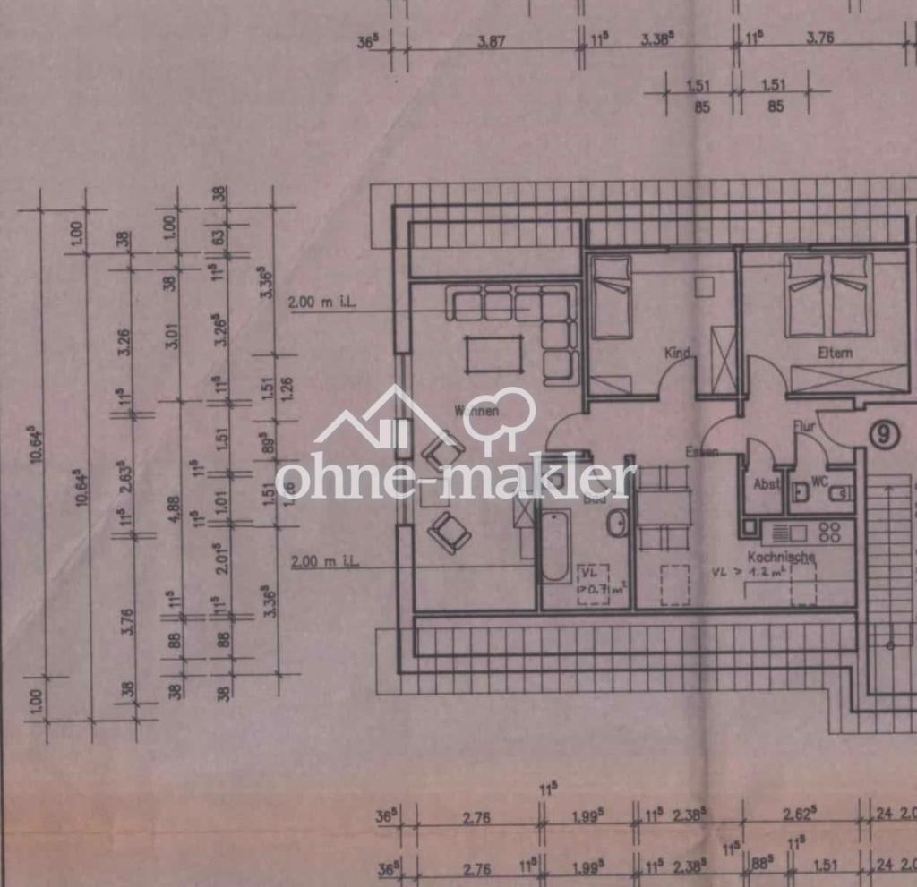 Dachgeschosswohnung ca. 74qm - 3 Zimmer in Schüttorf - Photo 2