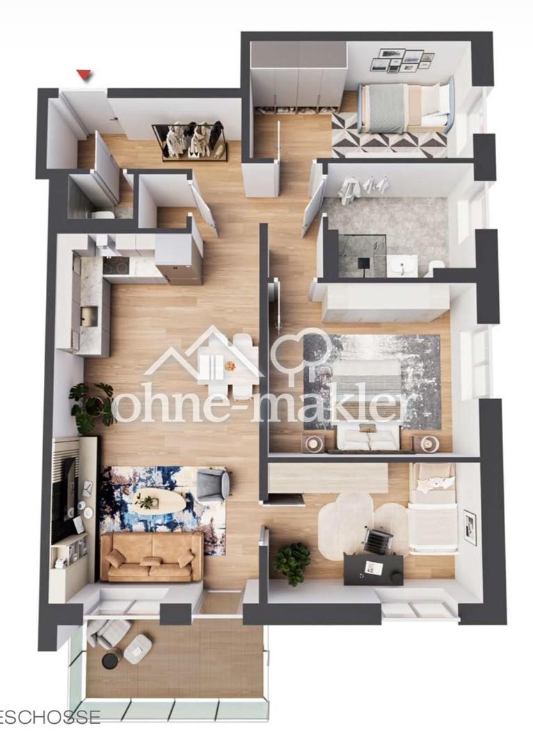 Hirschaid 4-Zimmer-Wohnung Erstbezug - Foto 3