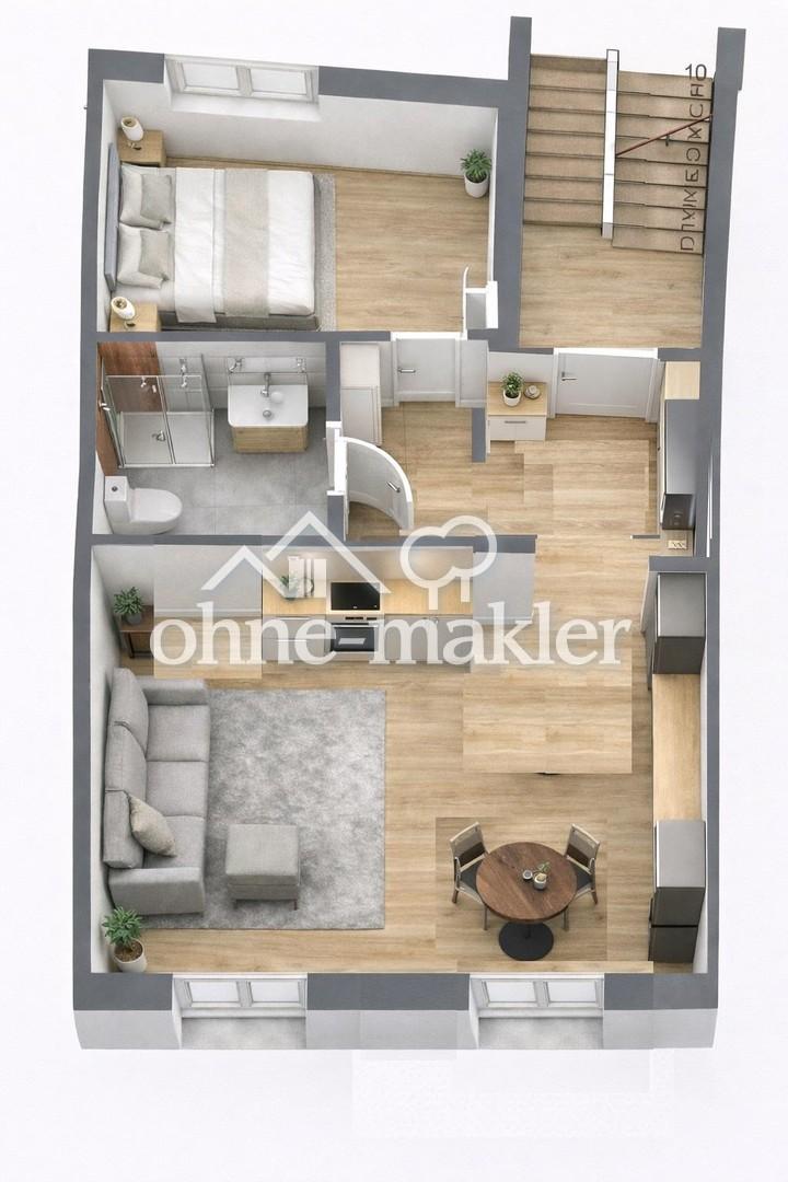 Exklusiv möbliert im Kunibertsviertel: hochwertiges City-Apartment nahe Dom und Rhein - Foto 5