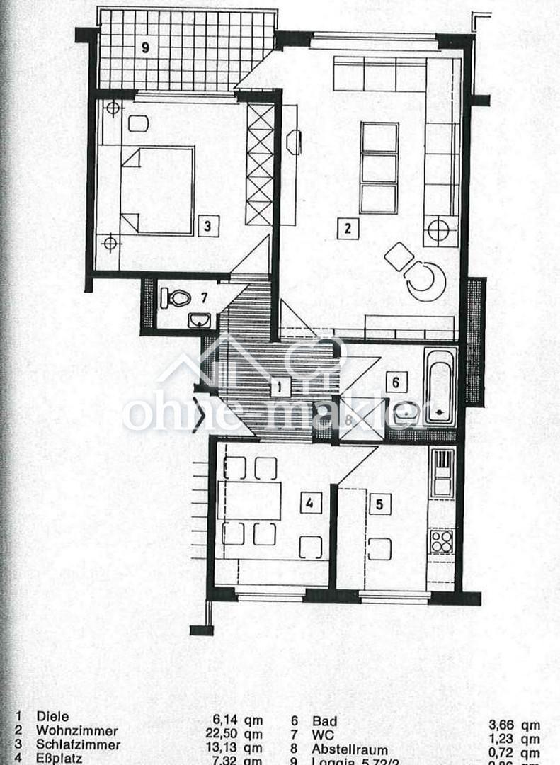 Kurzfristig freie luxuriöse 2,5 Zimmerwohnung in Hochheim/Main *teilmöbliert* - Foto 5