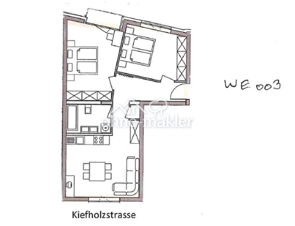 Gut geschnittene 2,5-Zimmer Wohnung Nähe S-Bhf. Baumschulenweg - Foto 5