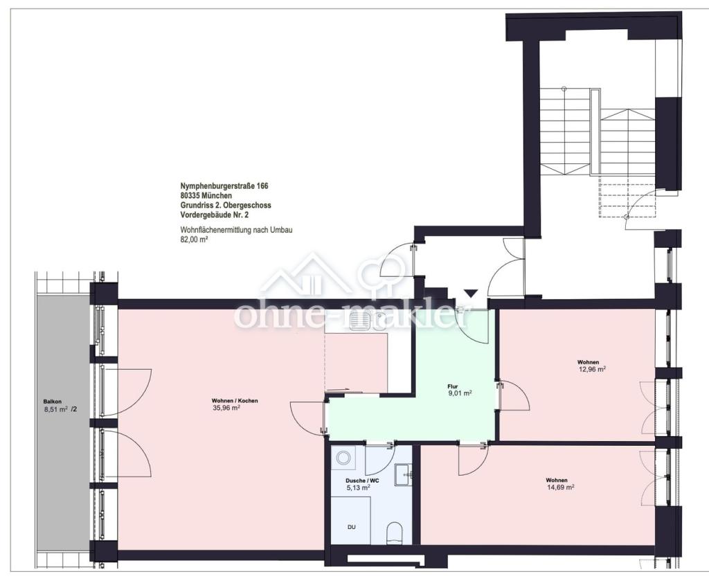 Renovierte 3 - Zimmer Wohnung direkt am Rotkreuzplatz - Foto 5