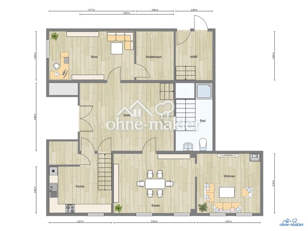 Familienfreundliche 8-Zimmer-Wohnung mit großem Garten in historischem Bauernhaus in Neuwarmbüchen - Foto 5