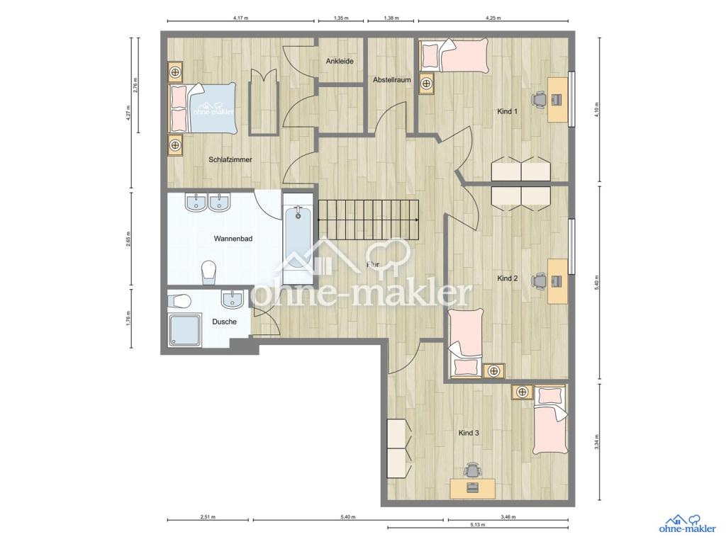 Familienfreundliche 8-Zimmer-Wohnung mit großem Garten in historischem Bauernhaus in Neuwarmbüchen - Foto 4