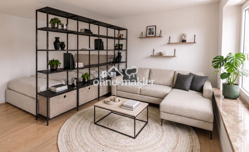 Erstbezug nach Kernsanierung: Hochwertig möblierte 2-Zimmer-Wohnung mit Süd-Loggia - Foto 1