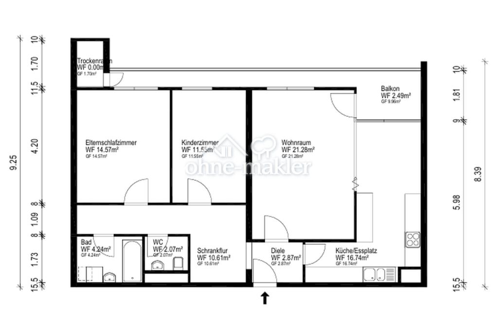 Gepflegte 3- Zimmer Wohnung - Photo 5
