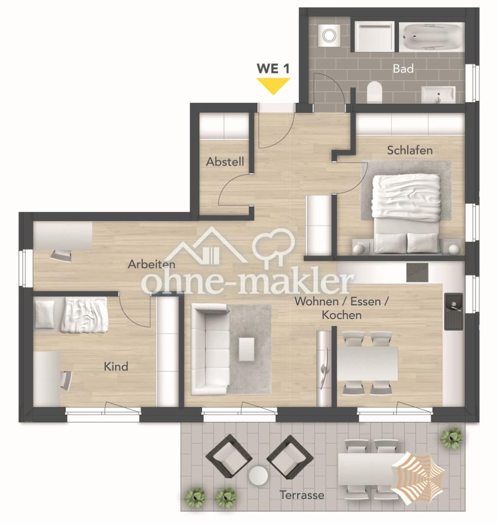 Moderne Neubauwohnung im KfW-40-Effizienzhaus – Erstbezug mit Balkon/Terrasse in Erlangen - Photo 4