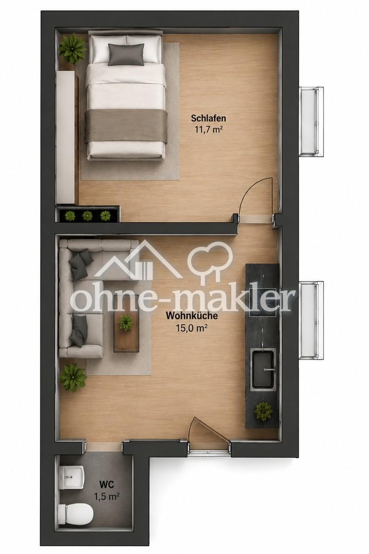Aachen City - Studenten Apartment Nähe RWTH Uni - fully furnished - Photo 5