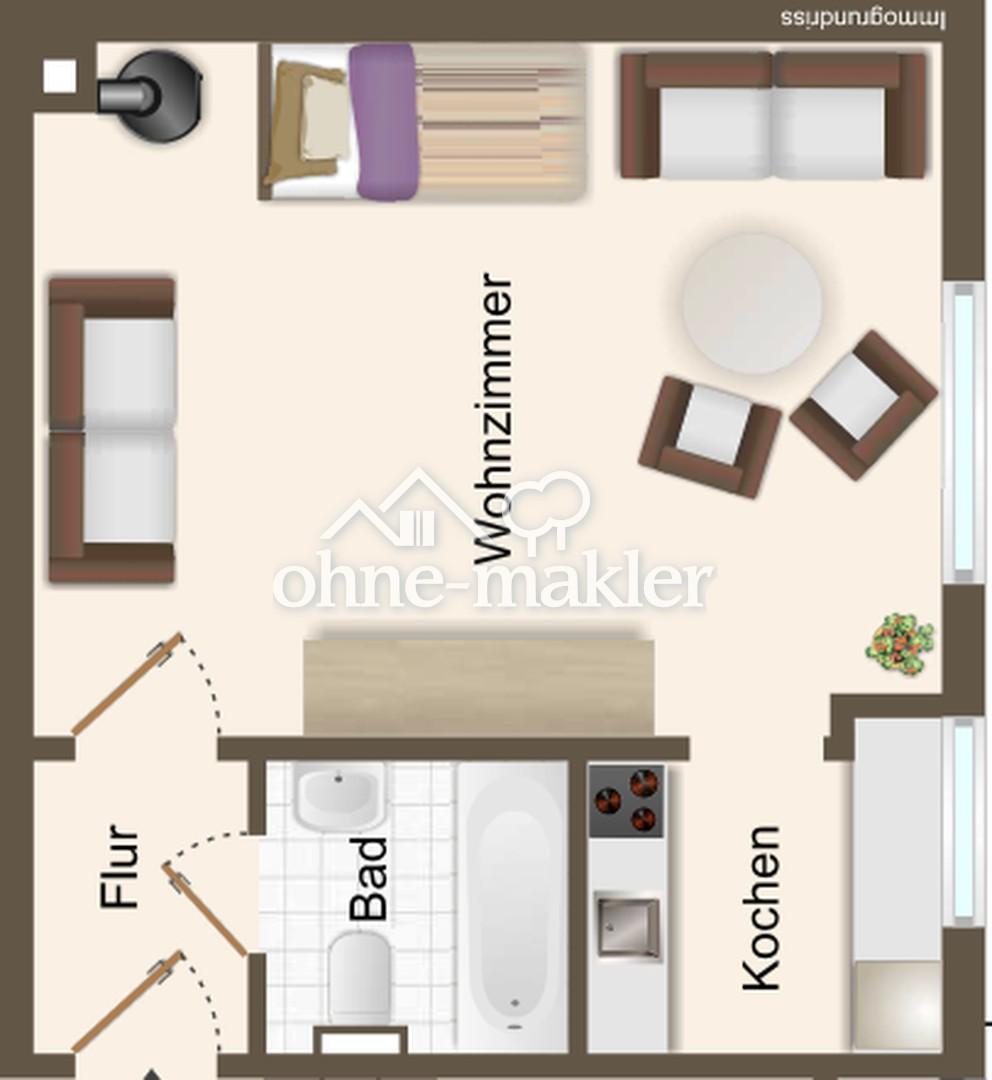 Ruhig wohnen in zentraler Lage – gepflegte 1-Zimmer-Wohnung - Foto 5