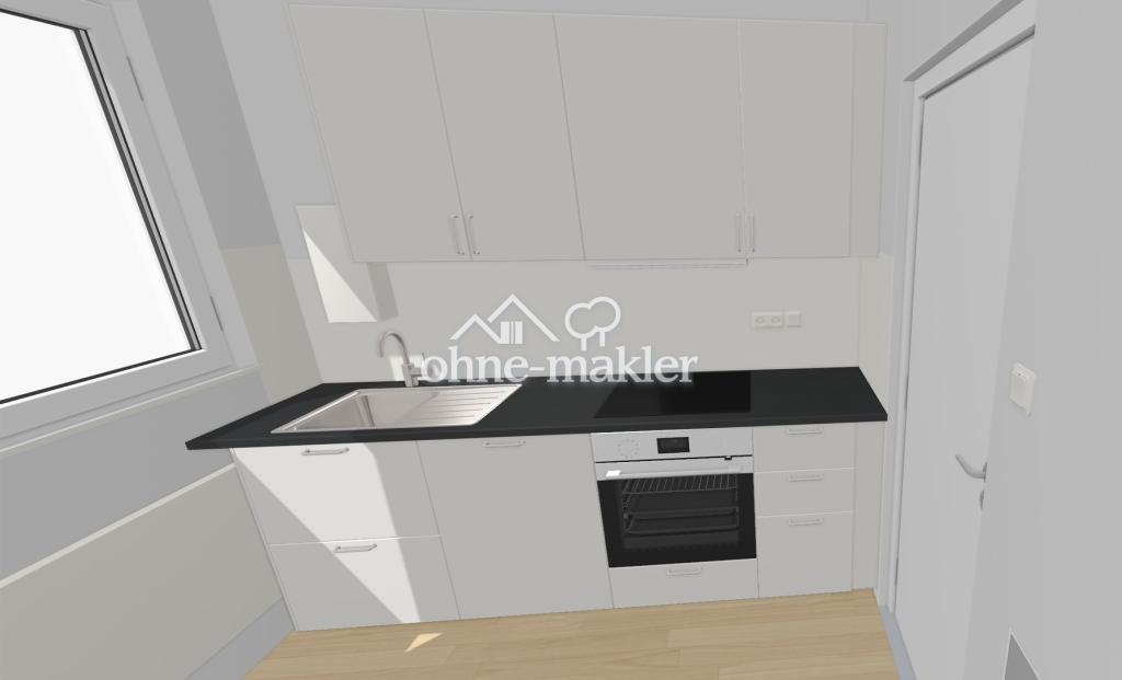 Frisch renovierte 2-Zimmer-Wohnung mit großem Balkon, neuer Einbauküche und Aufzug in Innenstadtlage - Photo 4