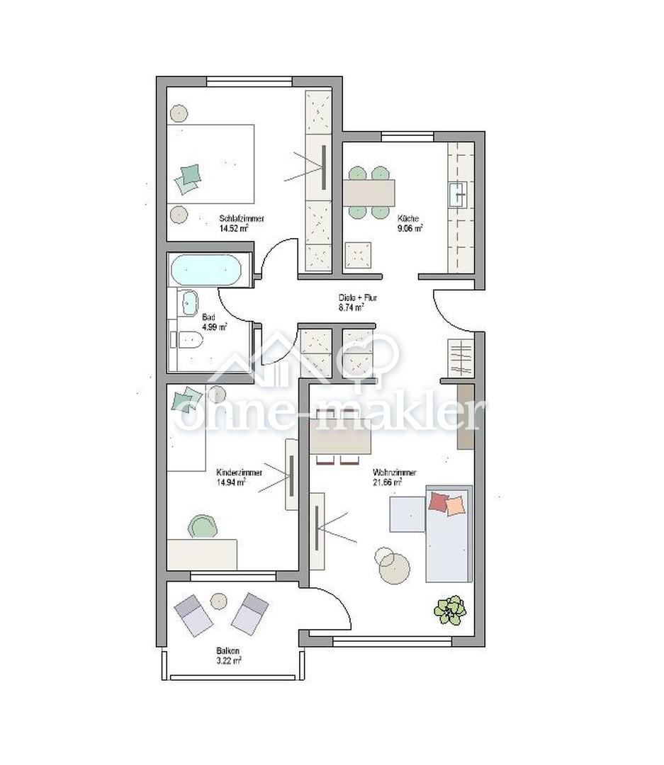 helle Dachgeschosswohnung in ruhiger Lage - Photo 3