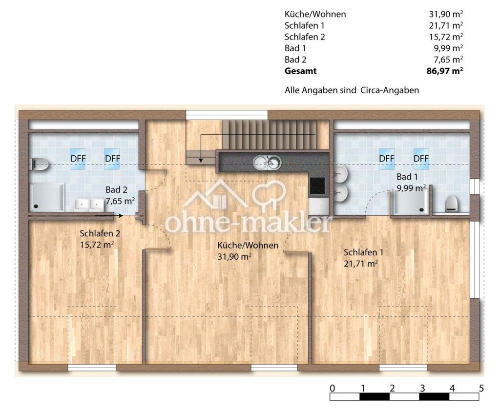 Erstbezug nach umfassender Sanierung – großzügige Dachgeschosswohnung in ruhiger Lage - Foto 2