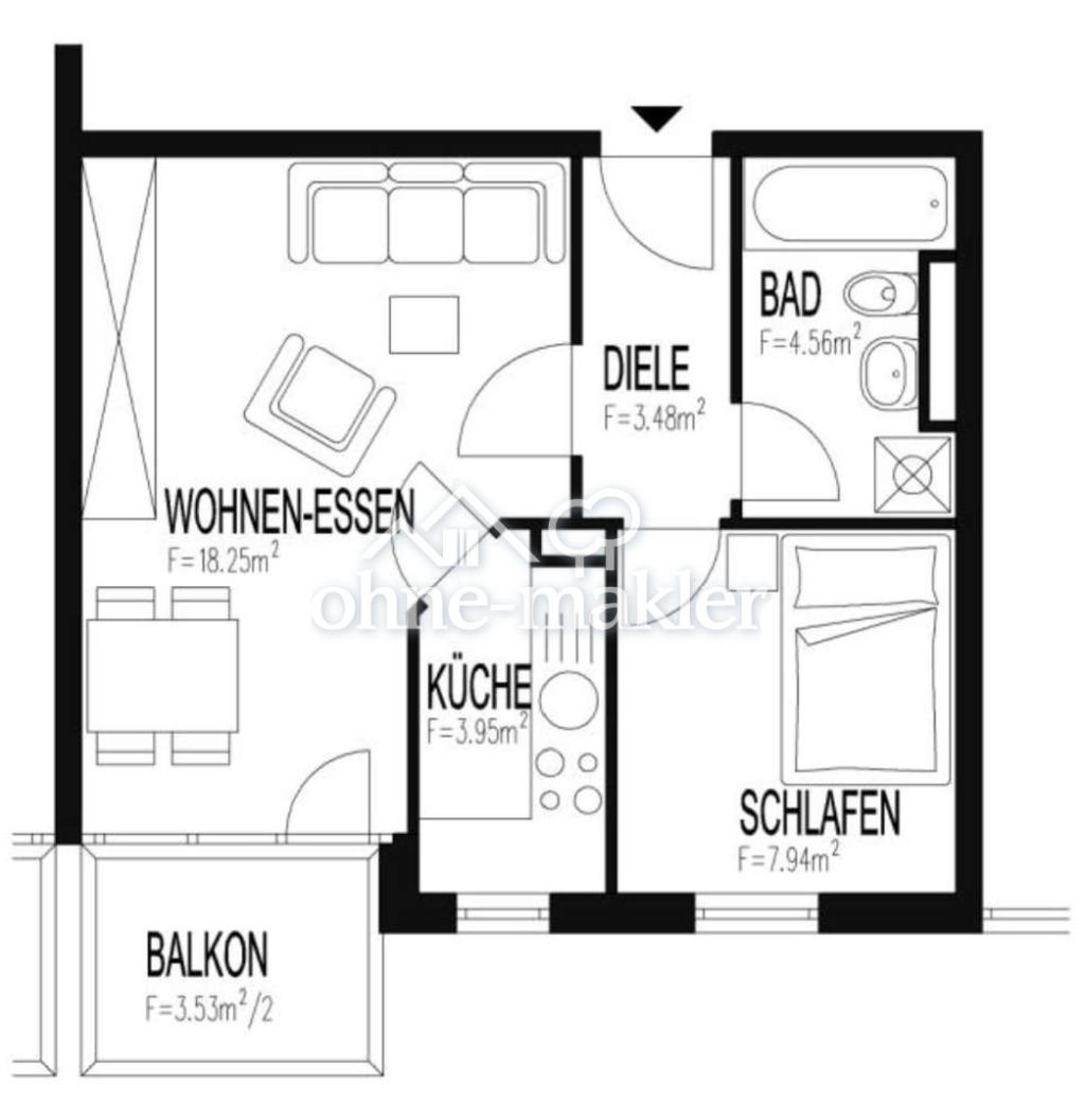 Helle 2-Zimmer-Wohnung mit Balkon im Darmstädter Europaviertel - Photo 2