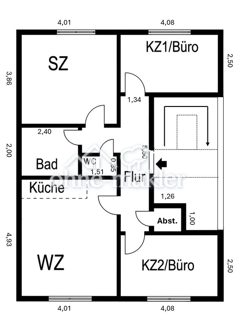Erstbezug nach Sanierung: Helle 4-Zimmer-Dachgeschosswohnung mit Klimageräten in Köln-Weidenpesch - Photo 5