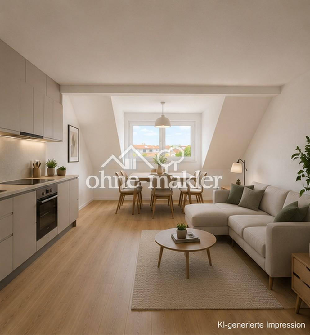 Erstbezug nach Sanierung! Helle 3,5 Zi.-DG-Whg. mit Balkon und Burgblick. - Photo 1
