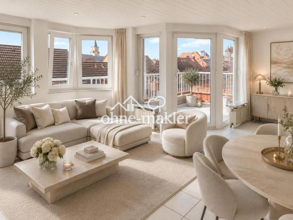 Über den Dächern von Porz: helle 2-Zimmer-Wohnung mit Terrasse, Gäste-WC & Bad en suite - Photo 1