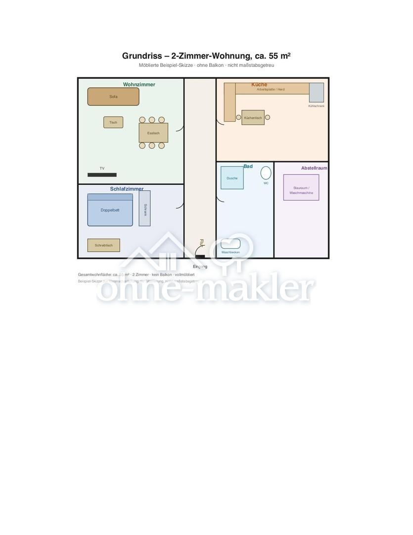 Voll möblierte 2-Zimmer-Wohnung – ideal für Berufstätige/Firmen, Nähe Airbus Finkenwerder - Photo 5