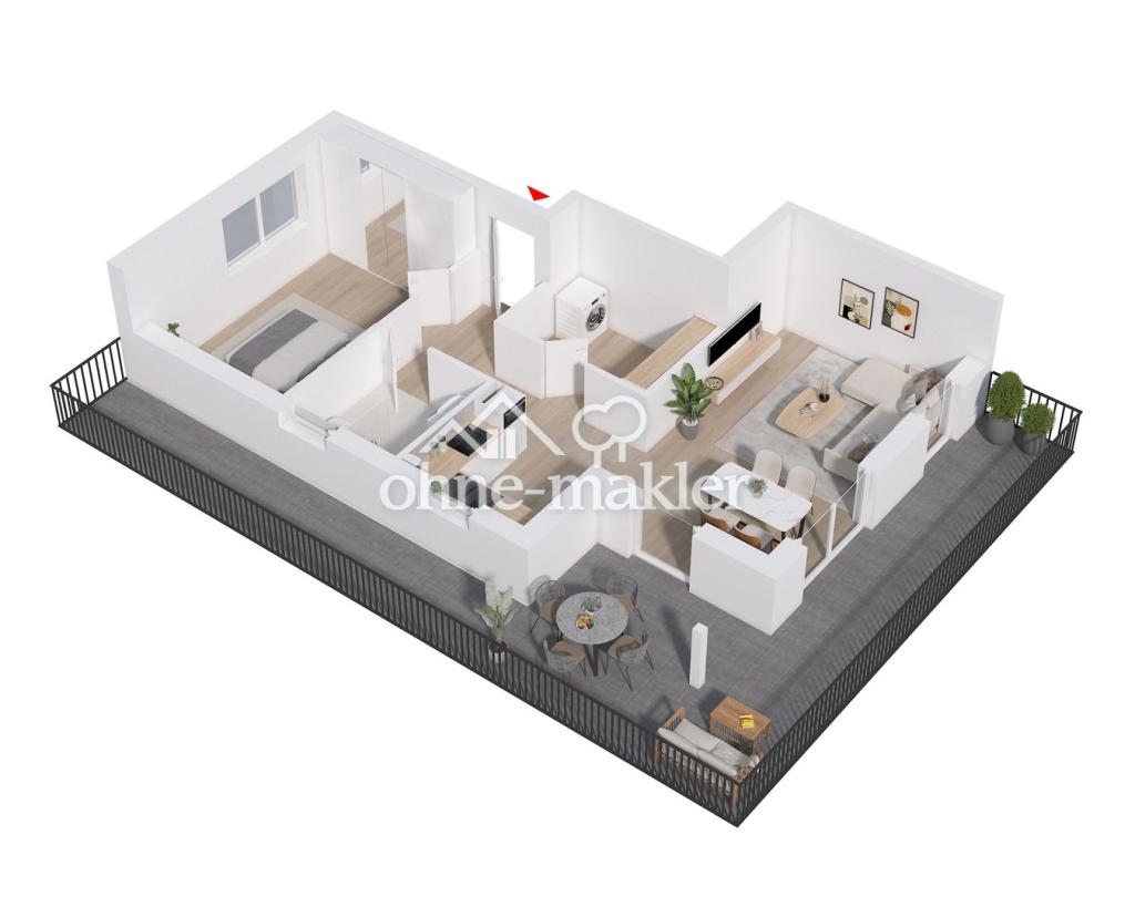 Penthousewohnung 65,05 m² | zu vermieten - Foto 4