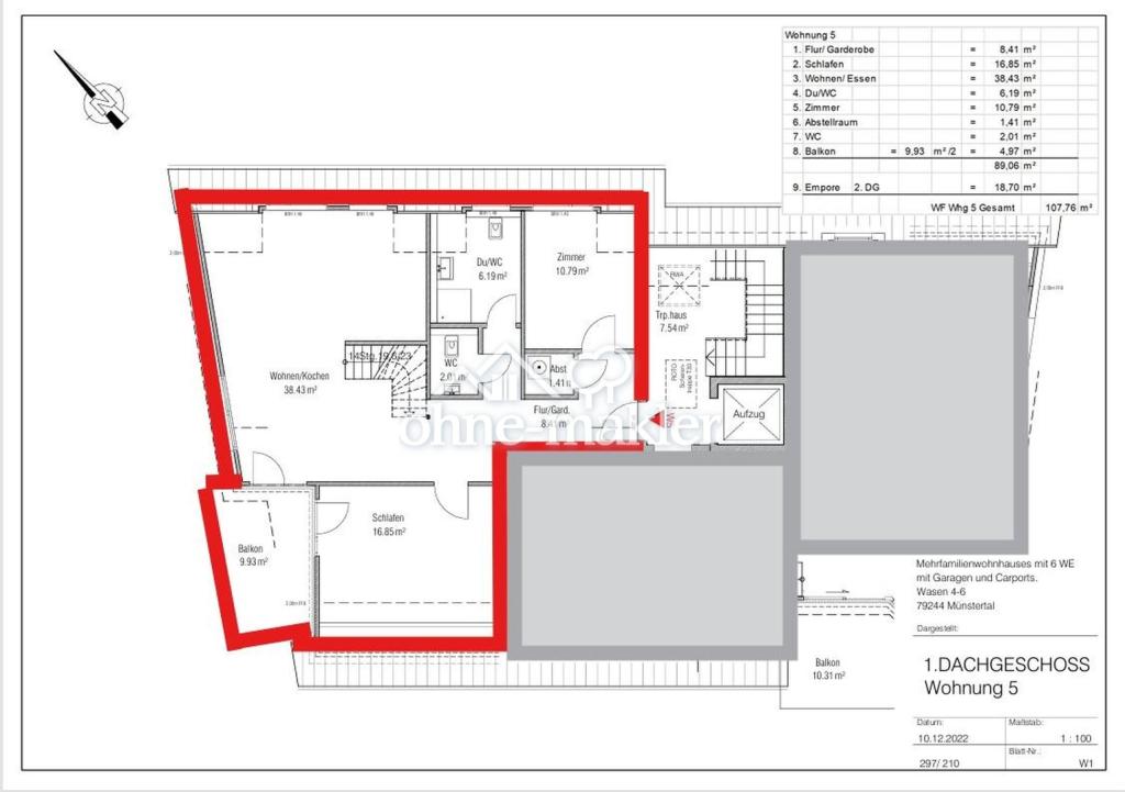 Familienfreundliche 3,5-Zimmer-Wohnung mit Balkon in Münstertal - Photo 2
