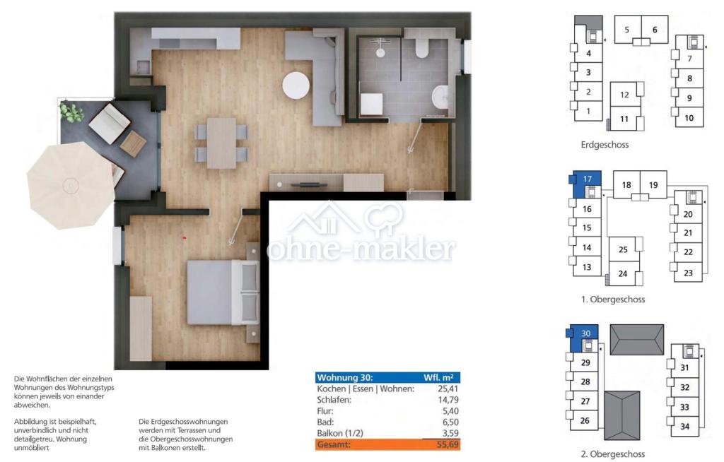NEUBAU - ERSTBEZUG – 2-Zimmer Wohnung inkl. Küche u. Badmöbel - Photo 4