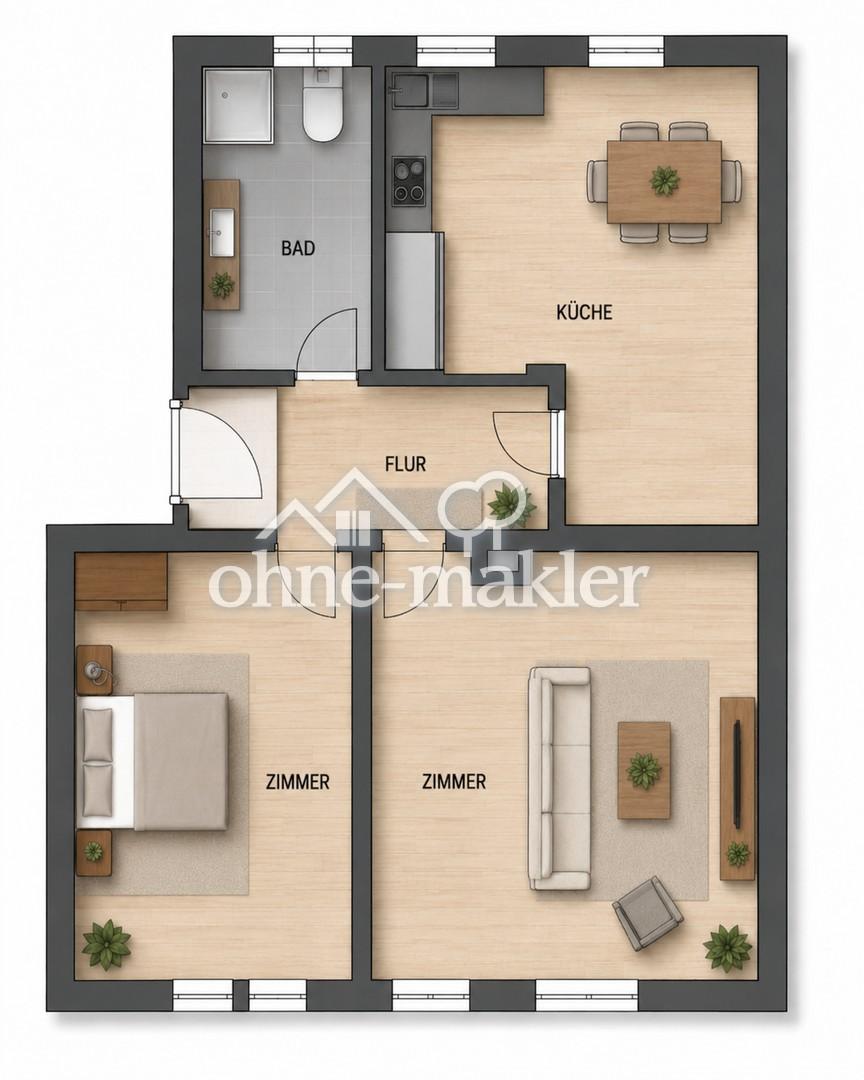 Frisch renovierte 2Zi-Whg. mit neuer Küche - Photo 4