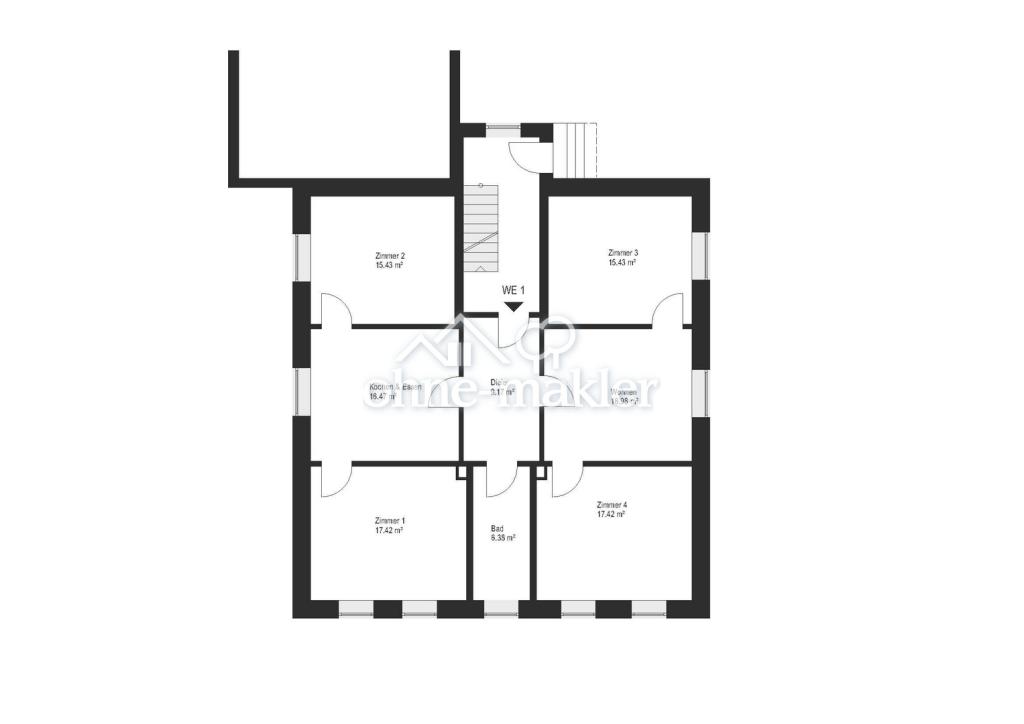 WG geeignete und sanierte Wohnung mit 4 Zimmer + Garten - VOLLMÖBLIERTE - Photo 2