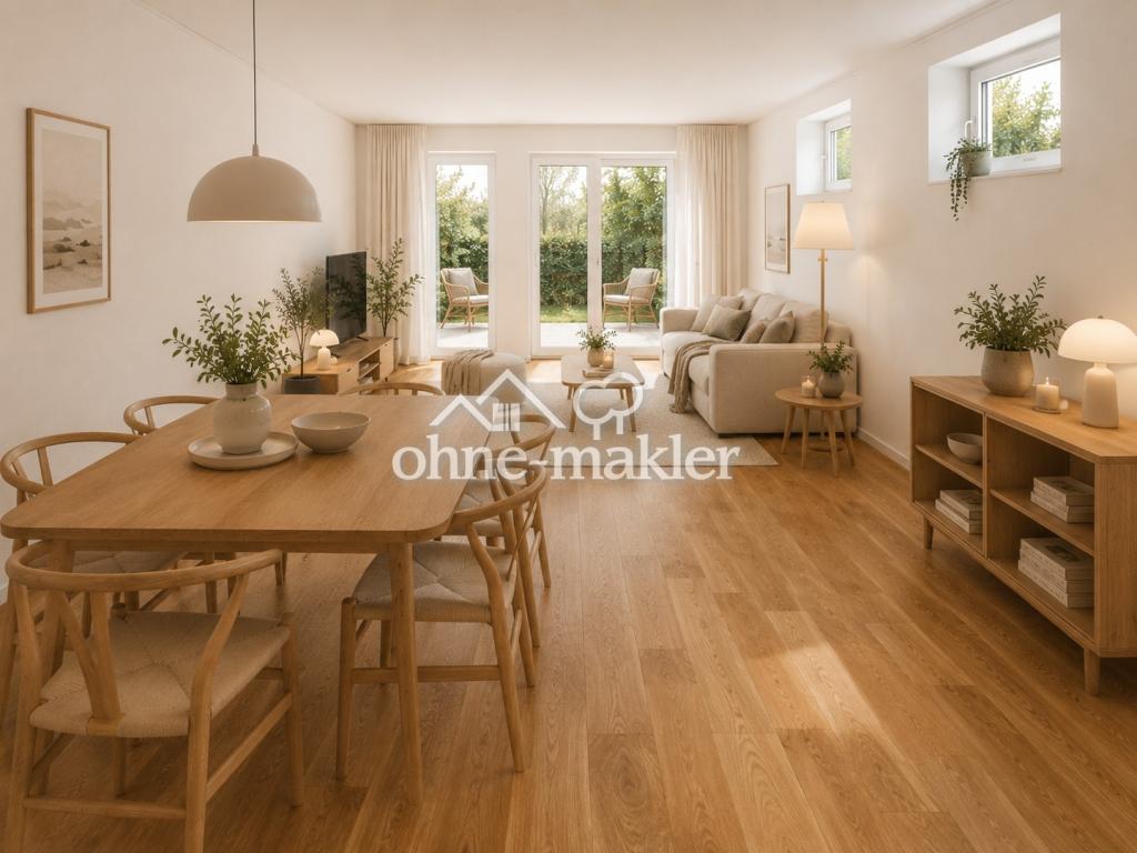 Lichtdurchflutete Gartenwohnung mit eigener Terrasse – Erstbezug nach Kernsanierung | KfW 55 EE - Foto 1