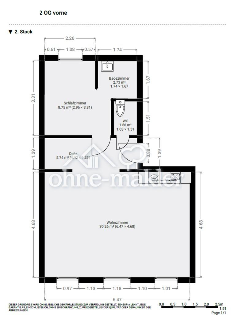 Aufwendig sanierte 2-Zimmer-Wohnung in Düren – 49 m², 2. OG, Heizen & Kühlen per Luft-Wärmepumpe - Foto 4
