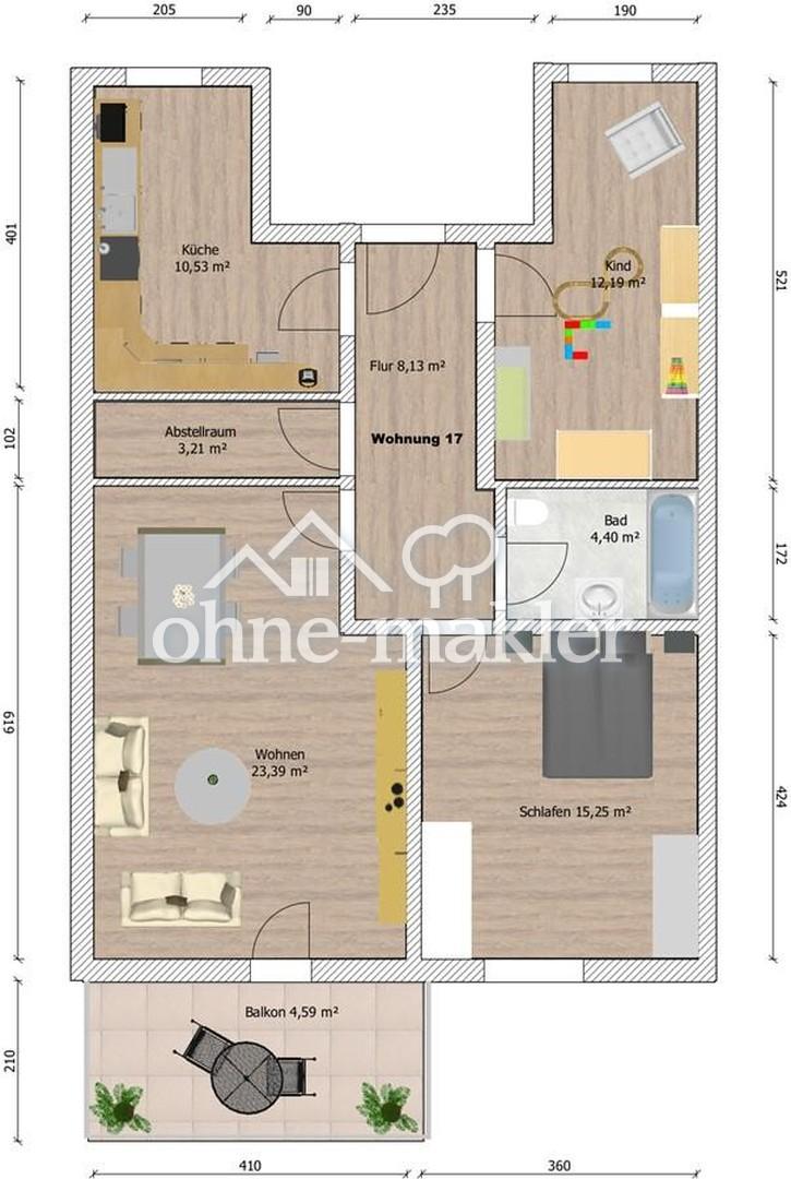 3-Zimmer-Wohnung (WE17) mit Balkon in Schöppenstedt - Foto 5