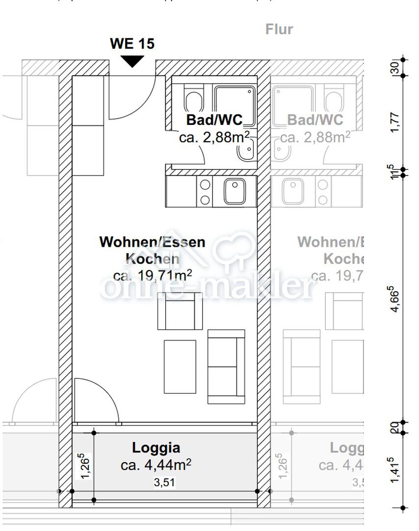 Frisch modernisiertes 1-Zimmer-Appartement mit Aufzug in Horn-Bad Meinberg - Foto 4