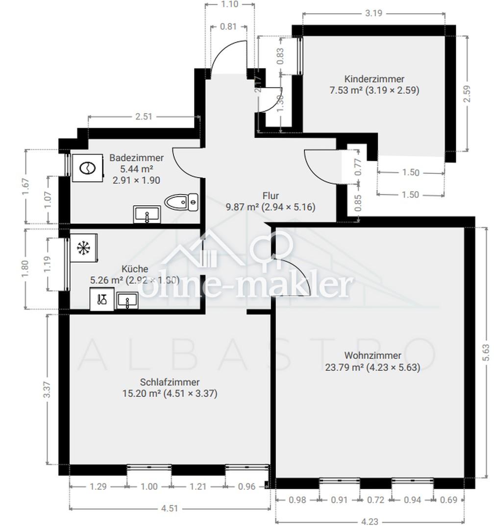 Helle 3-Zimmer-Wohnung mit Keller in Niemegk zu vermieten - Foto 4