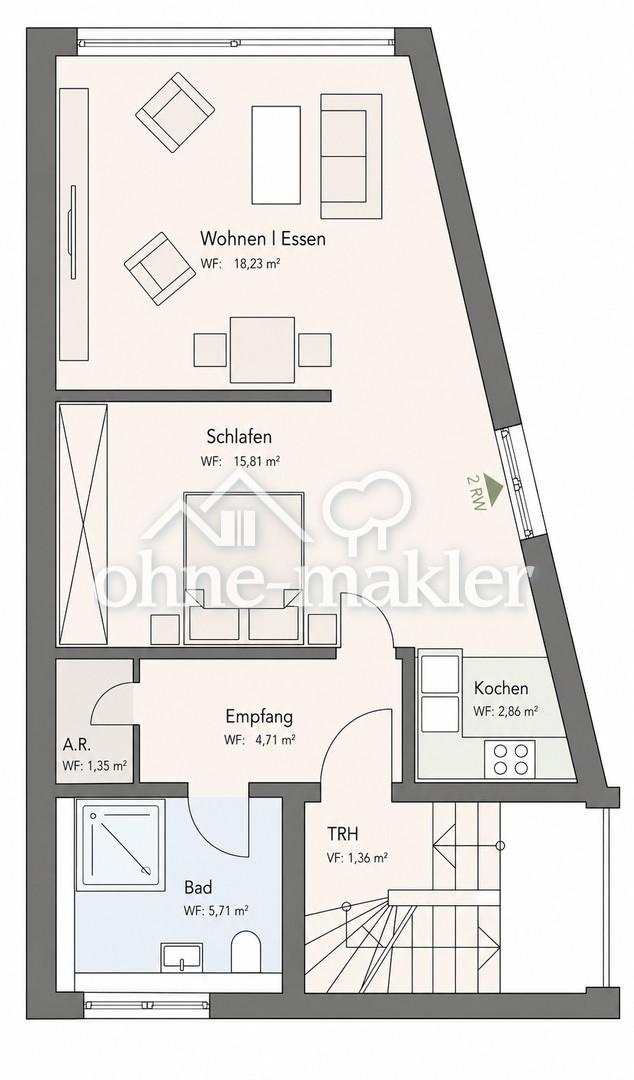 ERSTBEZUG NACH SANIERUNG – MODERNE 2-ZIMMER-WOHNUNG - Photo 3