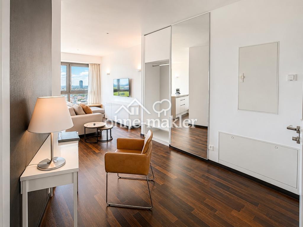 Exklusive 2-Zimmer-Wohnung im Kranhaus Nord – 16. Etage mit spektakulärem Rheinblick - Photo 1