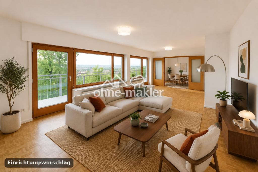 Wohnen wie im eigenen Haus: 6,5-Zi.-Maisonette, 195 m² mit Weitblick, ruhige Waldrandlage in Leimen - Photo 2