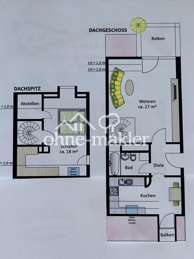 2-Zimmer-Maisonette-Wohnung in Markt Indersdorf - Foto 2