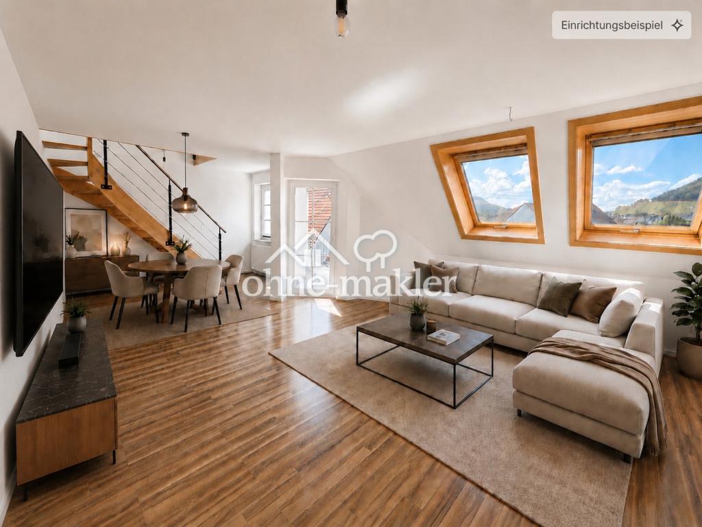 Modernisierte, helle 3 Zimmer DG-Maisonette-Wohnung mit EBK, Balkon, Stellplatz - Foto 1